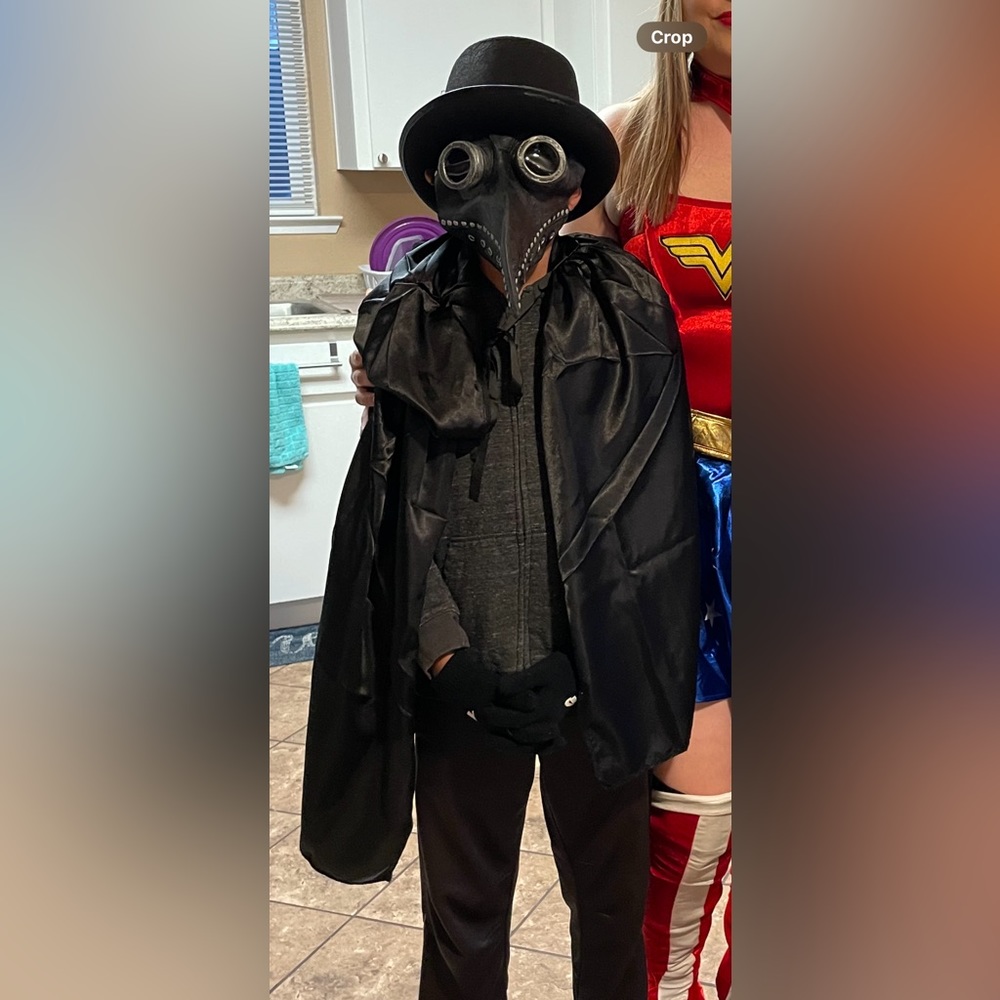 Kids plague doctor costume set